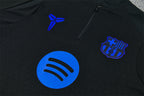 Barcelona 2025/26 Black Kobe ¼ Zip Training Set | Adult + Kids Sizes