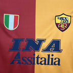 Roma 2001/02 Euro Home Long Sleeve - Retro