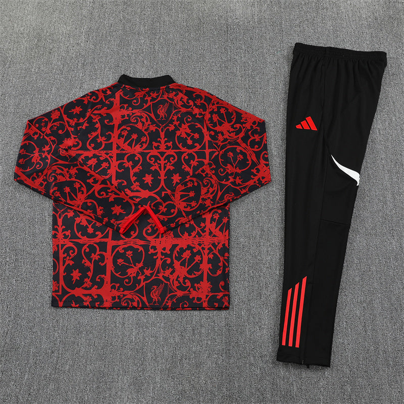 Liverpool FC 2025/26 Black/Red ¼  Zip Training Set | Adult + Kids Sizes
