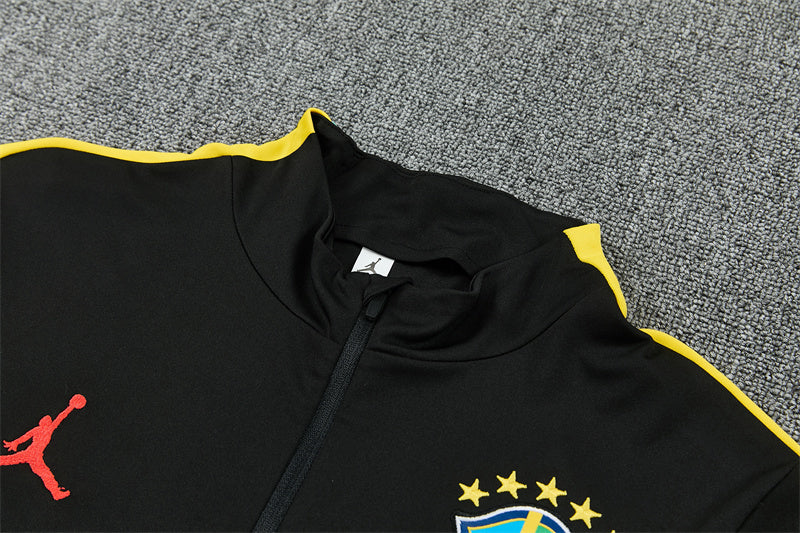 Brazil 2026/27 Black/Yellow Jordan ¼  Zip Training Set | Adult + Kids Sizes