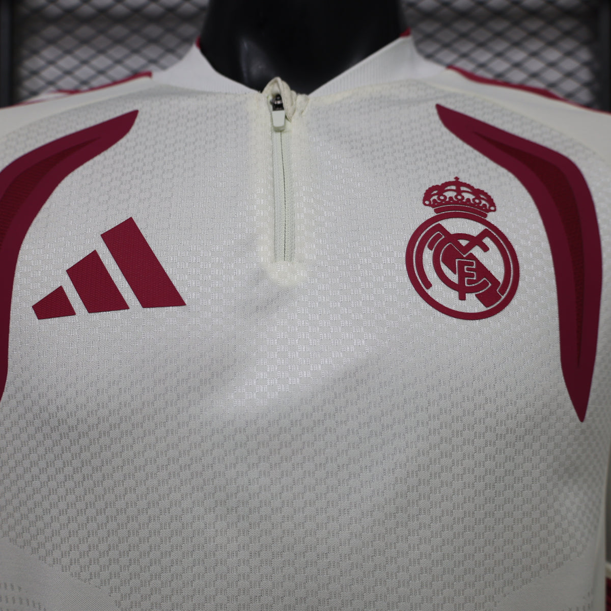 Real Madrid 2026/27 White/Pink ¼  Zip Player Version Training Top
