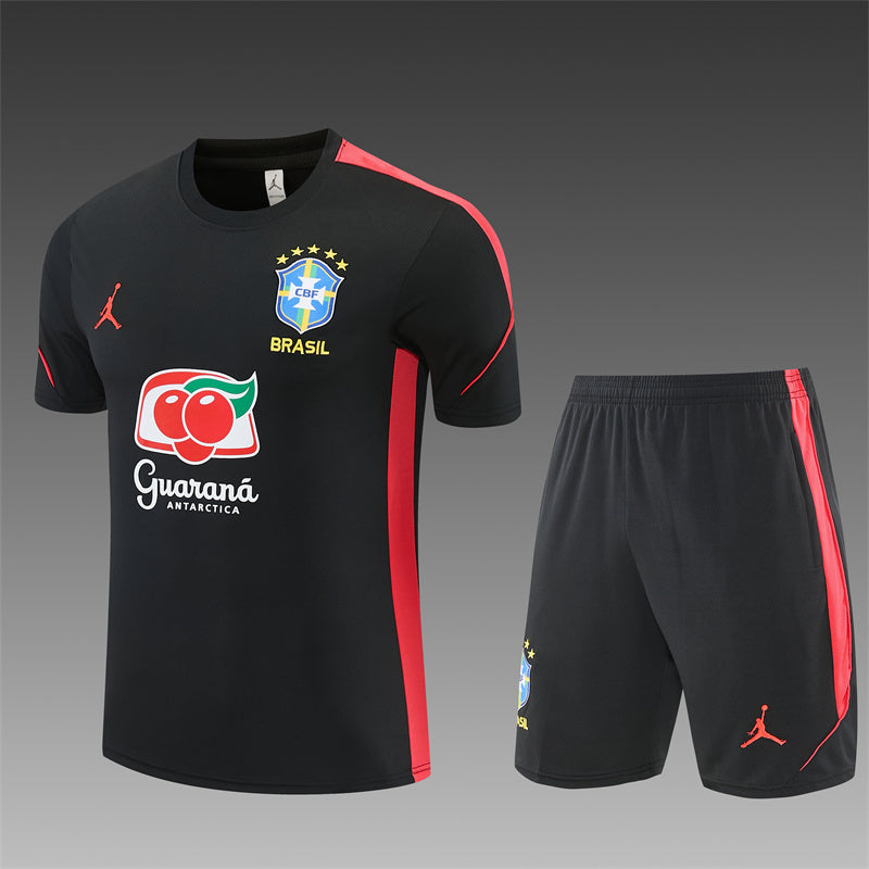 Brazil 2026/27 Black Red Training Set (Adult + Kids Sizes)
