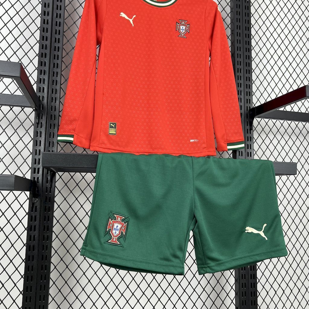 Portugal 2025 Home Long Sleeve - Kid Kit