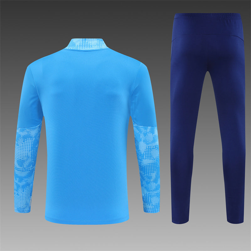 Manchester City 2025/26 Blue ¼ Zip Training Set | Adult + Kids Sizes