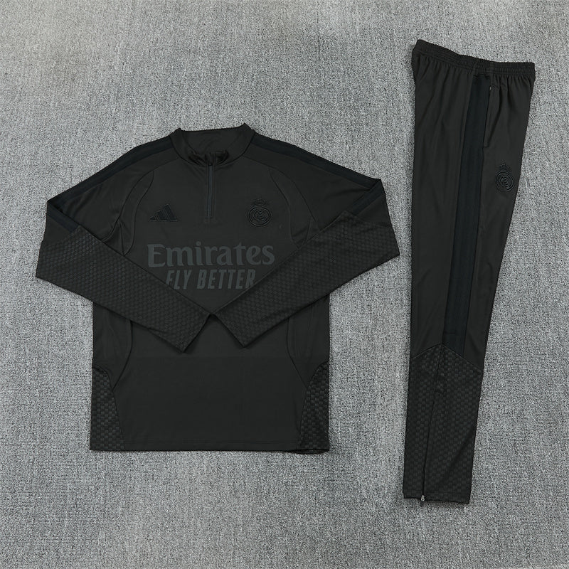 Real Madrid 2026/27 Blackout ¼  Zip Training Set | Adult + Kids Sizes
