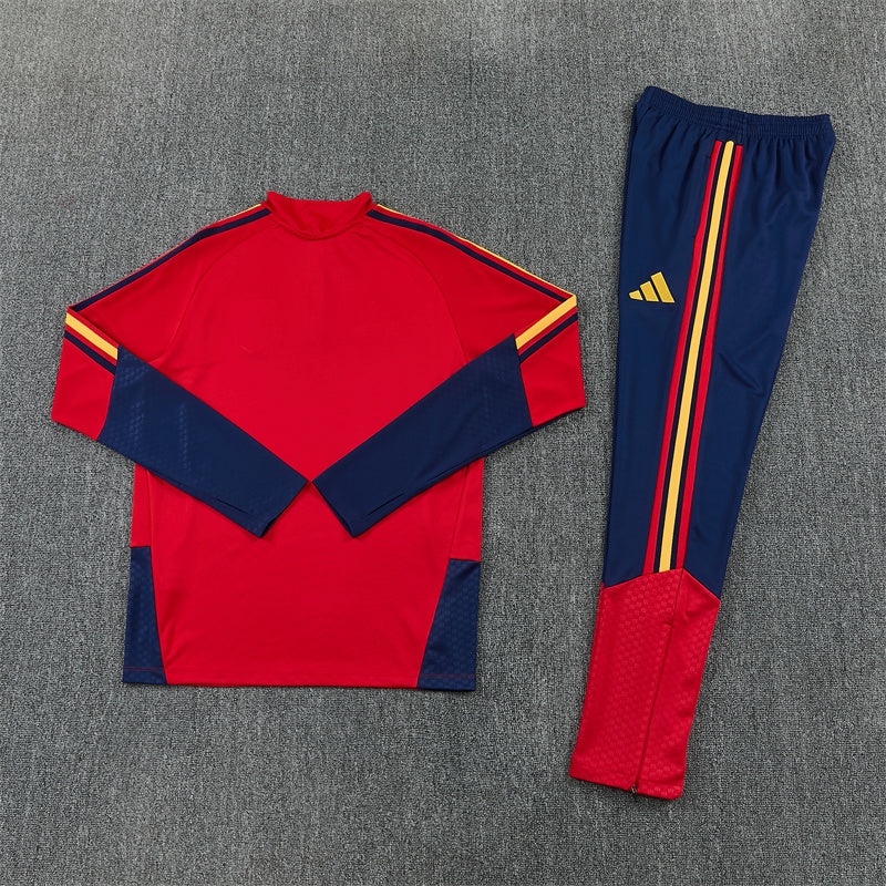 Spain 2026/27 Red/Navy ¼  Zip Training Set | Adult + Kids Sizes