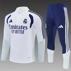 Real Madrid 2026/27 White/Navy ¼  Zip Training Set | Adult + Kids Sizes