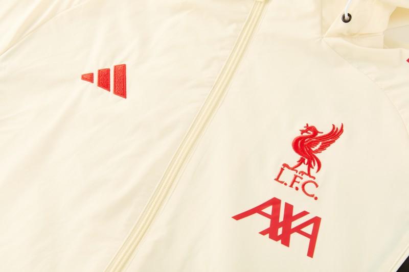 Liverpool FC 2025/26 Cream Hooded Tracksuit