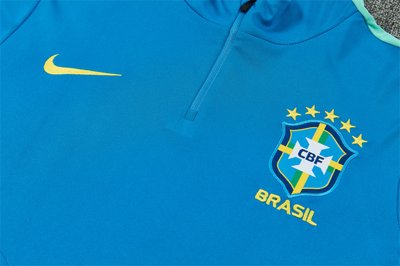 Brazil 2026/27 Blue ¼  Zip Training Set | Adult + Kids Sizes