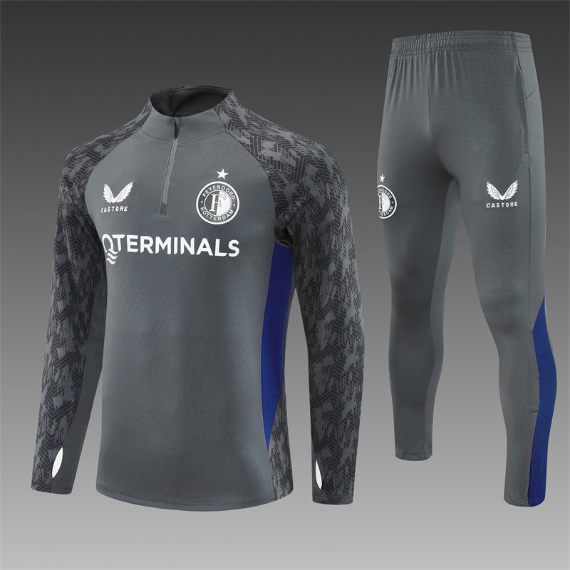 Feyenoord 2025/26 Grey ¼ Zip Training Set | Adult + Kids Sizes