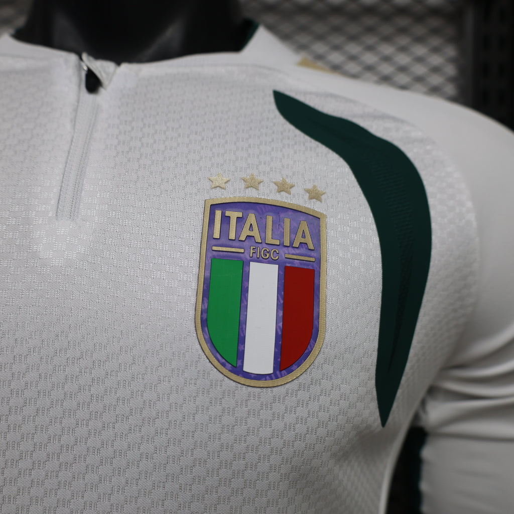 Italy 2026 White ¼  Zip Player Version Training Top