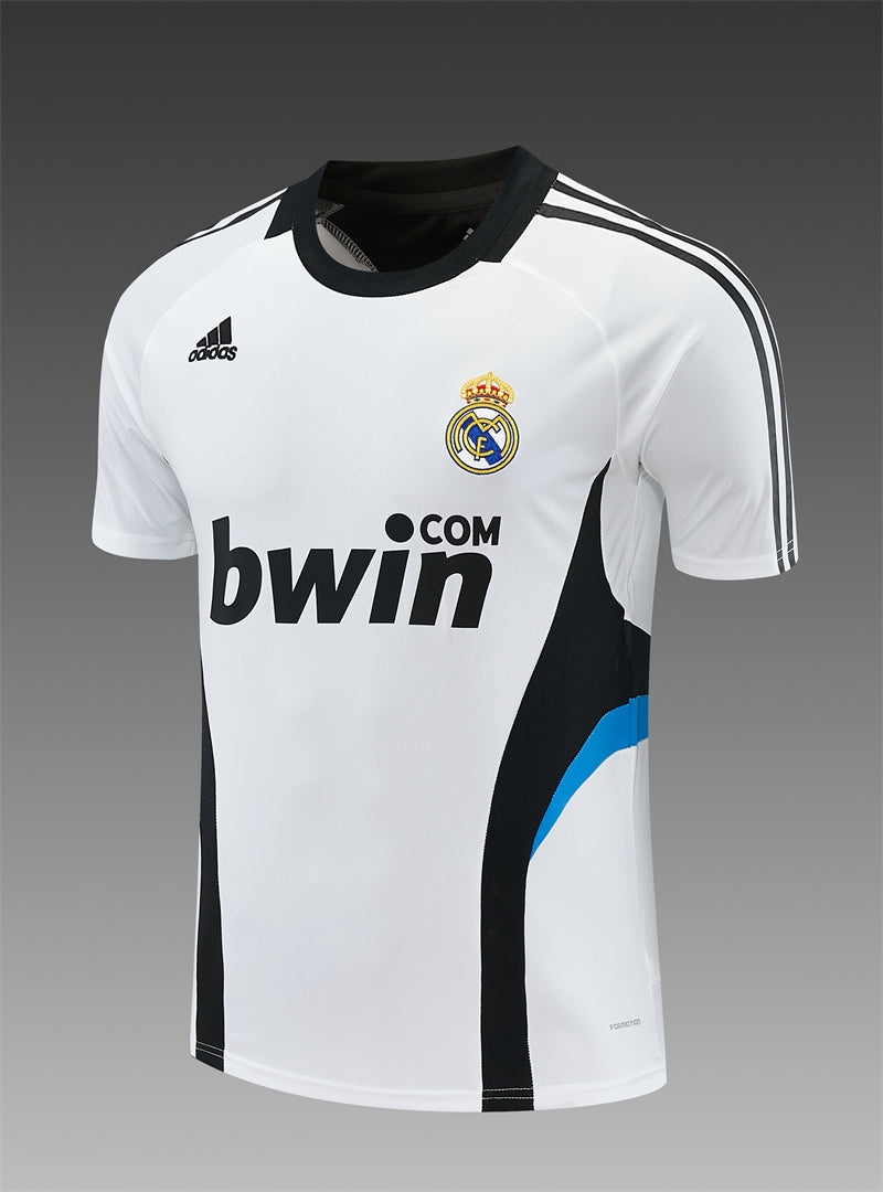Real Madrid 2008/09 White Retro Training Top